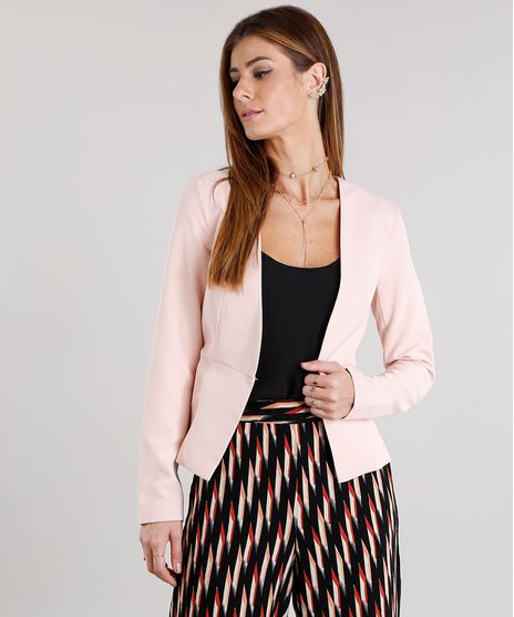 Blazer-Feminino-Acinturado-Sem-Gola-Manga-Longa-Rose-8889600-Rose_1