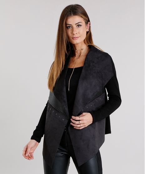 Capa-Feminina-em-Trico-com-Suede-Gola-Ampla-com-ilhos-Manga-Longa-Preta-8874037-Preto_1