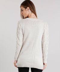 Cardigan-Feminino-Longo-Cables-em-Trico-Com-Bolsos-Manga-Longa-Decote-Redondo-Bege-Claro-8880794-Bege_Claro_2