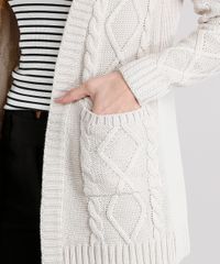 Cardigan-Feminino-Longo-Cables-em-Trico-Com-Bolsos-Manga-Longa-Decote-Redondo-Bege-Claro-8880794-Bege_Claro_4