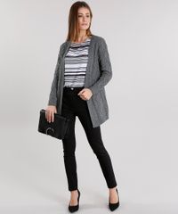 Cardigan-Feminino-Longo-Cables-em-Trico-Com-Bolsos-Manga-Longa-Decote-Redondo-Cinza-Mescla-Escuro-8880794-Cinza_Mescla_Escuro_3