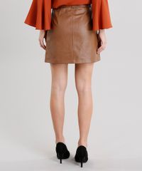 Saia-Feminina-com-Faixa-para-Amarracao-com-Bolsos-Caramelo-8898150-Caramelo_2