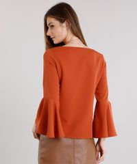 Blusa-Feminina-Ampla-com-Manga-Sino-Decote-V-Laranja-Escuro-8915146-Laranja_Escuro_2