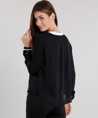 Blusa-Feminina-Ampla-com-Recorte-Contrastante-Manga-Longa-Decote-Redondo-Preta-8887768-Preto_2