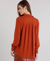 Blusa-Feminina-Ampla-com-Botoes-Manga-Longa-Gola-Esporte-Laranja-Escuro-8886648-Laranja_Escuro_2