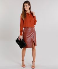 Blusa-Feminina-Ampla-com-Botoes-Manga-Longa-Gola-Esporte-Laranja-Escuro-8886648-Laranja_Escuro_3