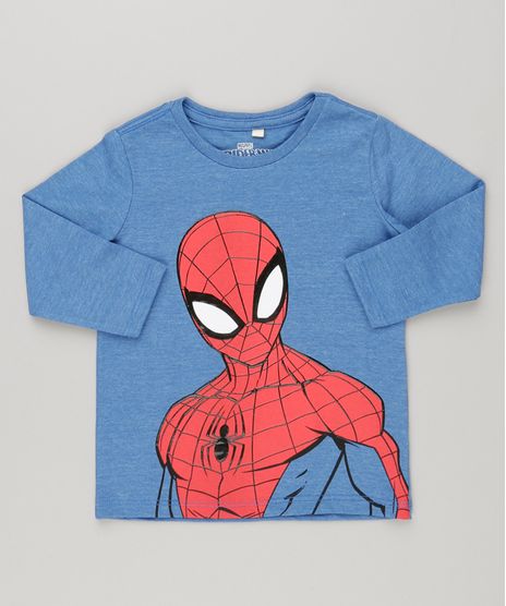 Camiseta-Infantil-Homem-Aranha-Manga-Longa-Gola-Redonda-Azul-8578188-Azul_1