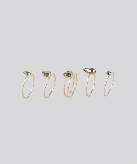 Kit-de-5-Aneis-Femininos-com-Strass-Dourado-8839747-Dourado_1