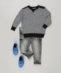 Sueter-Infantil-em-Trico-Mescla-Decote-com-Botoes-Manga-Longa-Preto-8843509-Preto_3