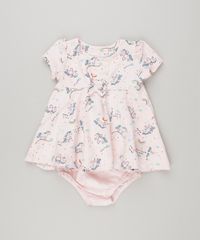 Vestido-Infantil-Estampado-de-Unicornio-com-Laco-Manga-Curta---Calcinha-Rosa-Claro-9137711-Rosa_Claro_1