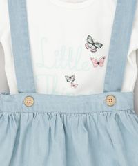 Conjunto-Infantil-de-Body-Manga-Curta--Forever--Off-White---Salopete-em-Jeans-de-Algodao---Sustentavel-Azul-Claro-8859354-Azul_Claro_5