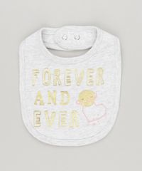 Macacao-Infantil-Raglan-Estampado-de-Gatinhos-Manga-Longa-em-Moletom-Preto---Babador--Forever-and-Ever--em-Algodao---Sustentavel-Cinza-Mescla-Claro-8878550-Cinza_Mescla_Claro_4