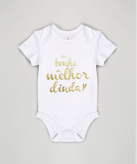 Body-Infantil--Eu-Tenho-a-Melhor-Dinda--Manga-Curta-Decote-Redondo-em-Algodao---Sustentavel-Branco-8898192-Branco_1