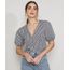 Blusa-Feminina-Mindset-Estampada-Xadrez-Vichy-com-Botoes-Manga-Bufante-Decote-V-Preta-9988083-Preto_1