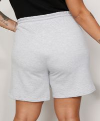 Bermuda-de-Moletom-Feminina-Plus-Size-com-Cordao-e-Bolsos-Cinza-Mescla-Claro-9988097-Cinza_Mescla_Claro_2