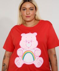 Camiseta-Plus-Size-Feminina-Manga-Curta-Ursinhos-Carinhosos-Decote-Redondo-Vermelha-9967430-Vermelho_6