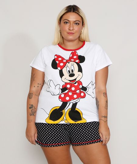 Pijama-Feminino-Plus-Size-Tal-Mae-Tal-Filha-Minnie-Manga-Curta-Branco-9968697-Branco_1