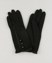 Luva-Feminina-de-Inverno-em-Moletom-com-Botoes-Preta-9010809-Preto_1