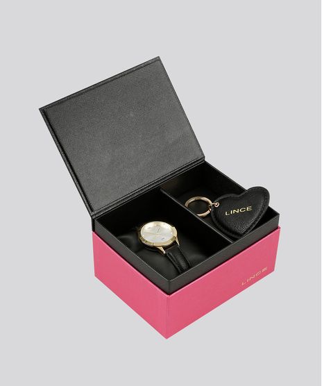 Kit-de-Relogio-Analogico-Lince-Feminino---Chaveiro-Coracao--LRC4508L-KU59S1PX-Dourado-9169806-Dourado_1