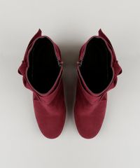 Bota-Feminina-Salto-Baixo-em-Suede-com-Laco-Cano-Curto-Vinho-9075278-Vinho_4