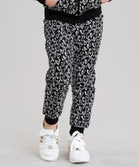 Calca-Infantil-Estampada-de-Coracoes-em-Moletom-com-Bolsos-Preta-8830928-Preto_1