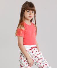 Blusa-Infantil-Open-Shoulder-Canelada-com-Renda-na-Barra-Manga-Curta-Decote-Redondo-Coral-9132412-Coral_1