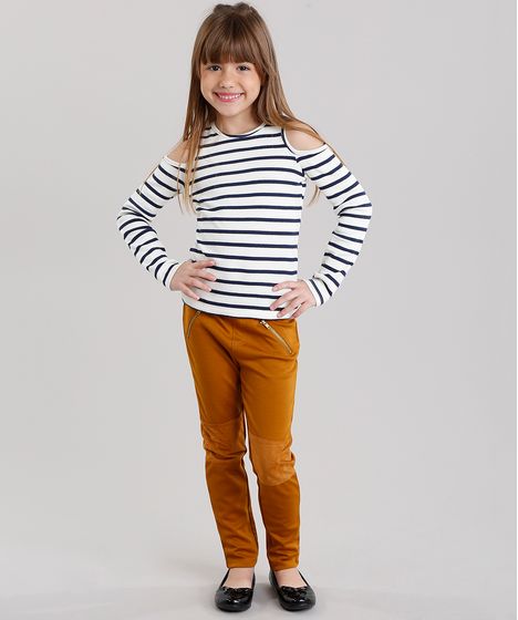 calça infantil caramelo
