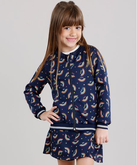 Jaqueta-Infantil-Bomber-Estampada-de-Arco-Iris-com-Lurex-Azul-Marinho-9140691-Azul_Marinho_1