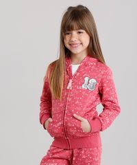 Blusao-Infantil-Estampado--Love--com-Bordado-em-Moletom-com-Capuz-Rosa-Escuro-8830658-Rosa_Escuro_1