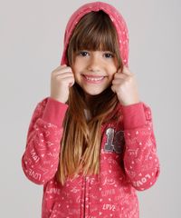 Blusao-Infantil-Estampado--Love--com-Bordado-em-Moletom-com-Capuz-Rosa-Escuro-8830658-Rosa_Escuro_4