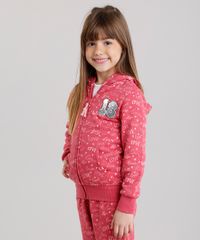 Blusao-Infantil-Estampado--Love--com-Bordado-em-Moletom-com-Capuz-Rosa-Escuro-8833714-Rosa_Escuro_1