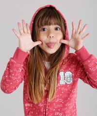Blusao-Infantil-Estampado--Love--com-Bordado-em-Moletom-com-Capuz-Rosa-Escuro-8833714-Rosa_Escuro_4