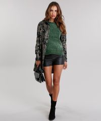 Sueter-Feminino-em-Trico-de-Chenille-Manga-Longa-Verde-Escuro-8864679-Verde_Escuro_3