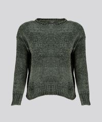 Sueter-Feminino-em-Trico-de-Chenille-Manga-Longa-Verde-Escuro-8864679-Verde_Escuro_5