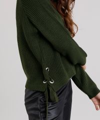 Sueter-Feminino-em-Trico-com-Ilhos-e-Amarracao-Manga-Longa-Decote-Redondo-Verde-Militar-8901645-Verde_Militar_4