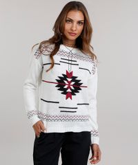 Sueter-Feminino-em-Trico-com-Estampa-Etnica-Manga-Longa-Decote-Redondo-Off-White-8888832-Off_White_1