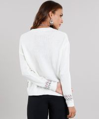 Sueter-Feminino-em-Trico-com-Estampa-Etnica-Manga-Longa-Decote-Redondo-Off-White-8888832-Off_White_2