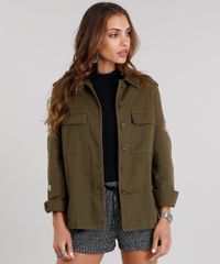 Jaqueta-Feminina-Militar-com-Bordado-Floral-em-Sarja-com-Bolsos-Verde-Militar-8858864-Verde_Militar_1