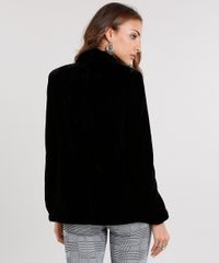 Blazer-Feminino-em-Veludo-com-Bolso-Gola-Smoking-Preto-8860353-Preto_2