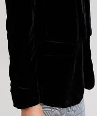 Blazer-Feminino-em-Veludo-com-Bolso-Gola-Smoking-Preto-8860353-Preto_4