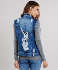 Colete-Jeans-Feminino-Destroyed-com-Bolsos-Gola-Esporte-Azul-Escuro-9148052-Azul_Escuro_2