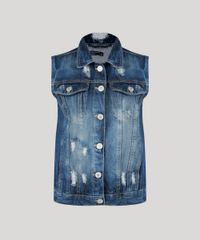 Colete-Jeans-Feminino-Destroyed-com-Bolsos-Gola-Esporte-Azul-Escuro-9148052-Azul_Escuro_5