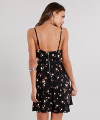 Vestido-Feminino-Estampado-Floral-Curto-com-Recorte-e-Alcas-Finas-Preto-8903733-Preto_2