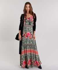 Vestido-Feminino-Longo-Estampado-Floral-com-Babados-Alcas-Finas-Verde-Militar-8901142-Verde_Militar_3