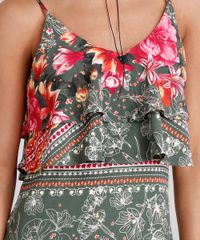 Vestido-Feminino-Longo-Estampado-Floral-com-Babados-Alcas-Finas-Verde-Militar-8901142-Verde_Militar_4