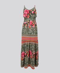 Vestido-Feminino-Longo-Estampado-Floral-com-Babados-Alcas-Finas-Verde-Militar-8901142-Verde_Militar_6