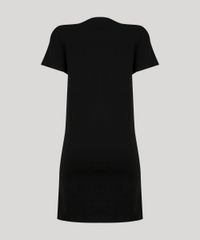 Vestido-Feminino-com-Recortes-Manga-Curta-Decote-Redondo-Curto-em-Algodao---Sustentavel-Preto-9150807-Preto_6