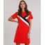 Vestido-Feminino-com-Recortes-Manga-Curta-Decote-Redondo-Curto-em-Algodao---Sustentavel-Vermelho-9150807-Vermelho_1