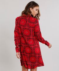 Vestido-Feminino-Chemise-Estampado-Paisley-Curto-Manga-Longa-Vermelho-9116734-Vermelho_2