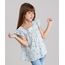 Blusa-Infantil-com-Pompom-estampada-de-estrelas-Manga-Curta-Decote-Redondo-Verde-Claro-8821805-Verde_Claro_1